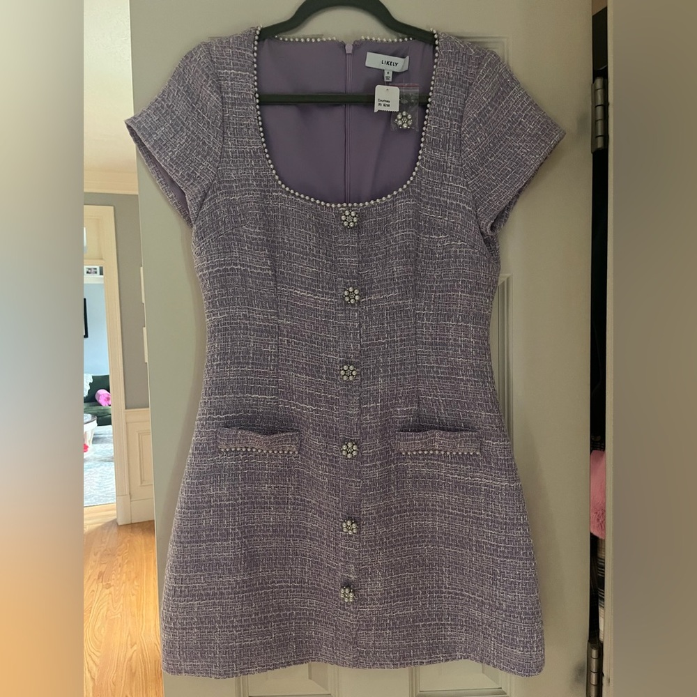 NWT Likely pearl & rhinestone mini dress
Size 8